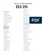 Ielts: A Collection of 500 Words For