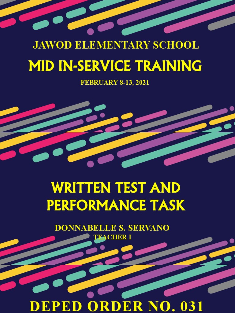Written Test And Performance Task Pdf Test Assessment Multiple