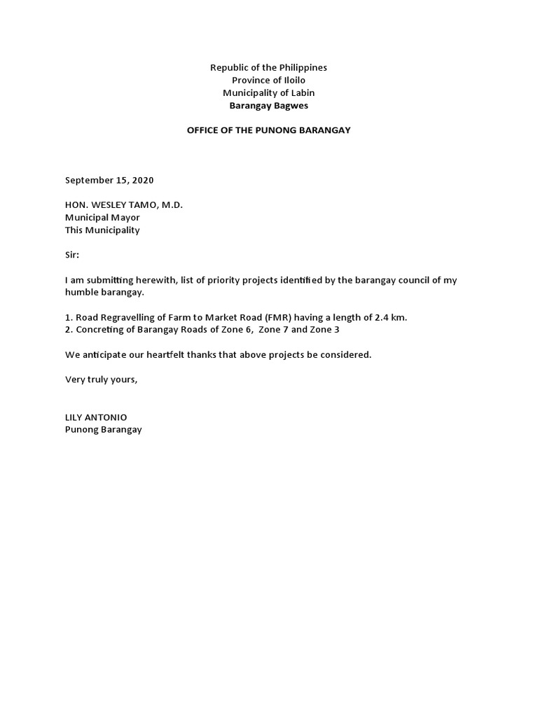Letter For Regravelling | PDF