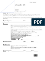 Chest Tube Placement Procedure Note