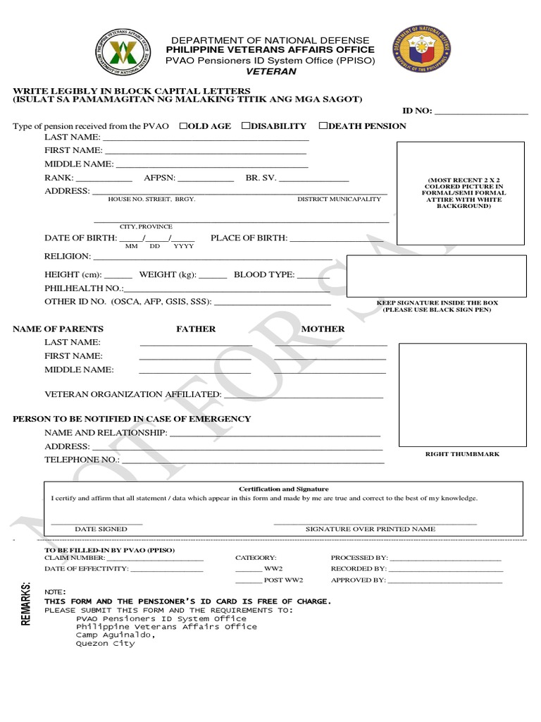 Pvao Id (Veteran) | PDF | Identity Document | Driver's License