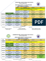 Carmen National Agricultural High School Carmen, Surigao Del Sur Junior High Grade-10 Class Program Time Week 1 - English 10 & Filipino 10