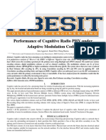 Performance of Cognitive Radio PHY Under Adaptive Modulation Coding