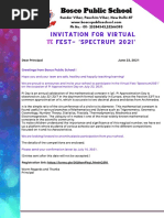 Bosco Public School: Invitation For Virtual Fest-'Spectrum 2021'