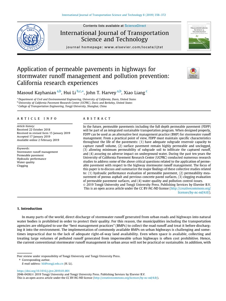 Application of Permeable Pavements in Highways For | PDF | Road Surface ...
