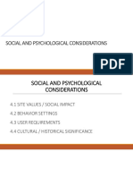 Social and Psychological Aspects of The Site
