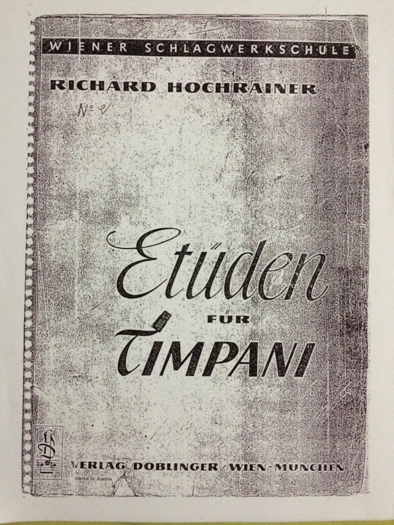 Timpani Etudes Richard Hochrainer PDF