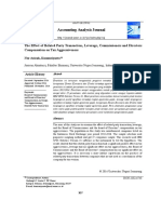 The Effect of Related Party Transaction, Leverage, Commissioners and Directors Compensation On Tax Aggressiveness Positif