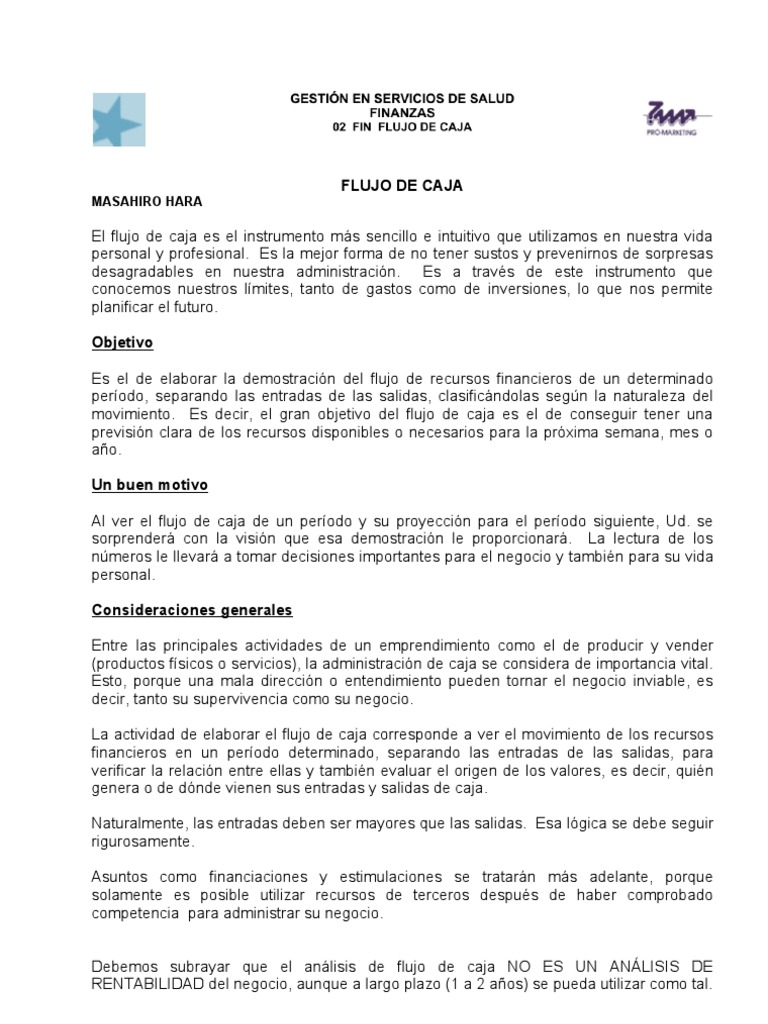 Ejemplo de Elaboracion de Flujo de Caja | PDF | Flujo de efectivo ...