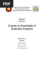 E-Book On Essentials of Business Analytics: Group 7