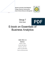 Essentials of Business Analytics E-book