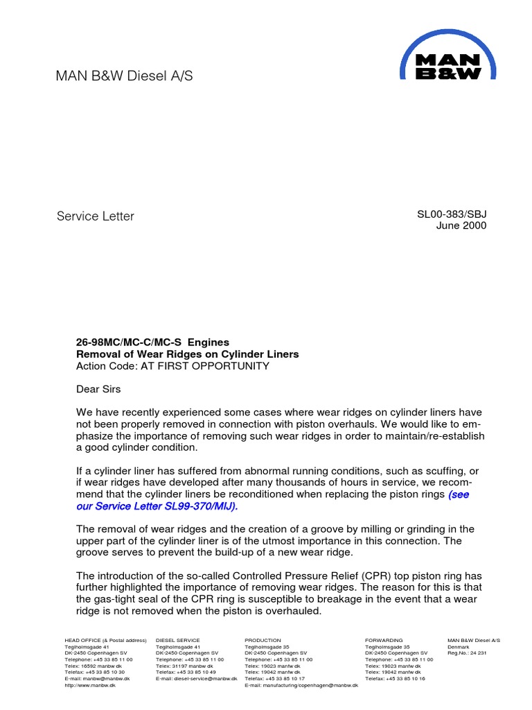 Removal of Wear Ridges on Cylinder Liners A Guide to Milling and