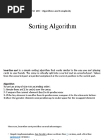 Sorting Algorithm: CSC 203 - Algorithms and Complexity