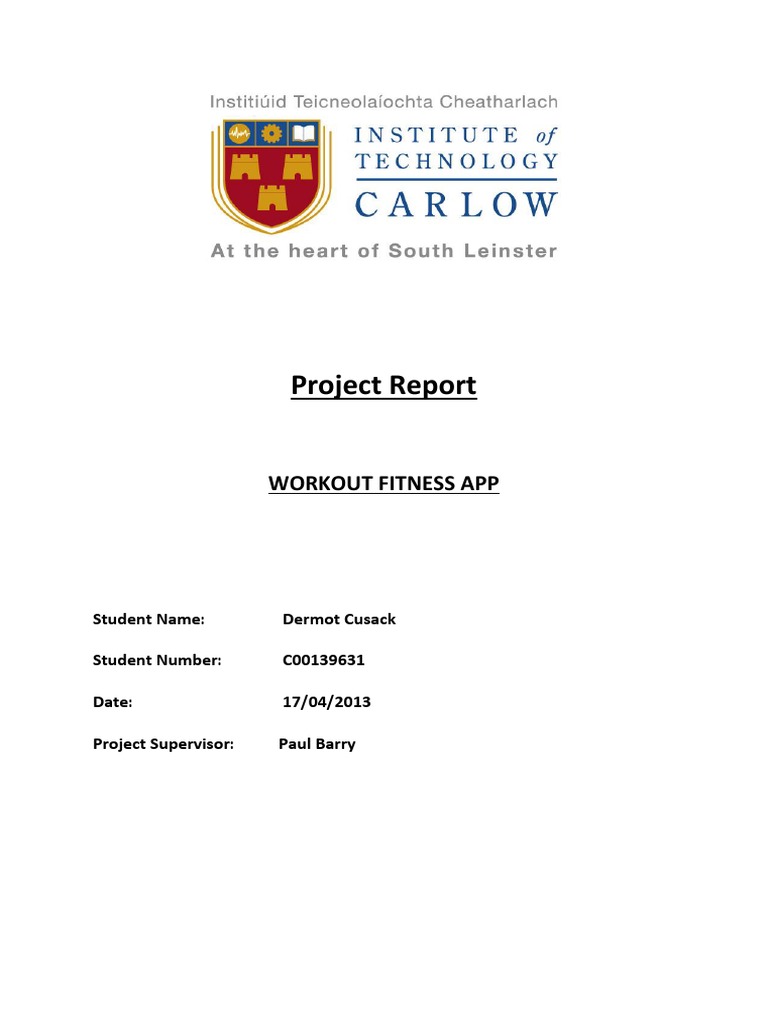Workout Fitness App Project Report | PDF | Android (Operating System ...