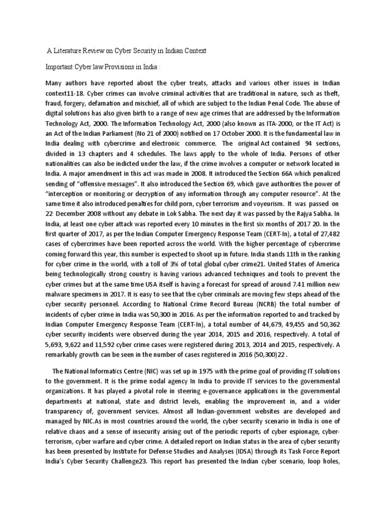 Cyber Crime Landscape in India | PDF | Security | Information Age