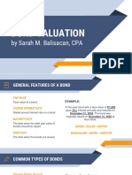 Bond Valuation: by Sarah M. Balisacan, CPA