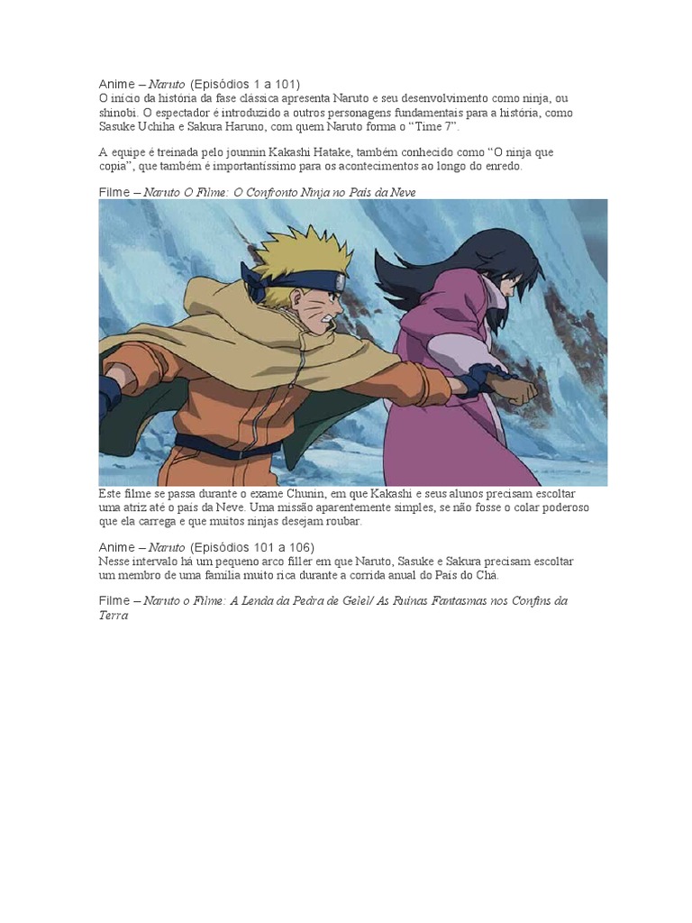Cronologia Naruto, PDF
