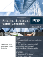 Pricing, Strategy and Value Creation