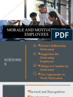 Morale and Motivation of Employees