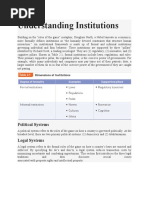 Understanding Formal Institutions- Politics, Laws and Economics