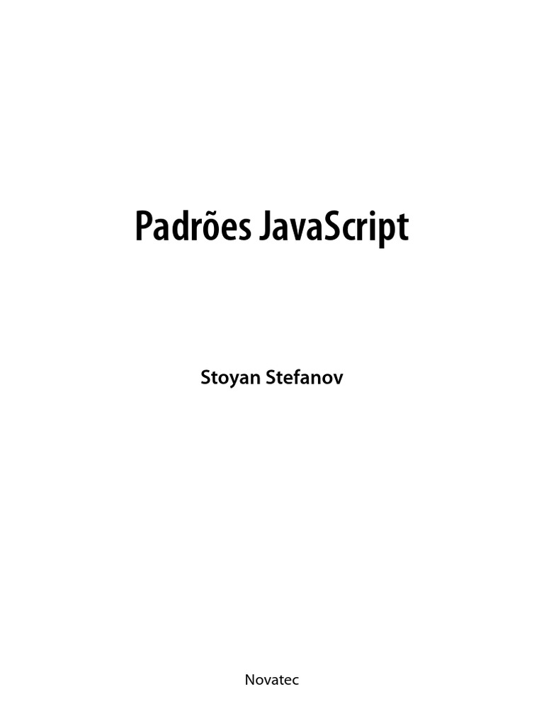 Padrões JavaScript Stoyan Stefanov | PDF | Modelo de Documento por ...