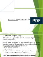 Lecture No. (5) : Classification of Crude Oil