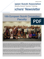 European Suzuki Association - Teachers Newsletter