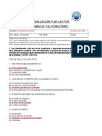 EVALUACIÓN PLAN LECTOR GRACIA Y EL FORASTERO (1) BENJAMIN oYARZUN