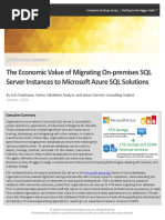 The Economic Value of Migrating On-Premises SQL Server Instances To Microsoft Azure SQL Solutions