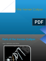 Parts of The Vernier Caliper