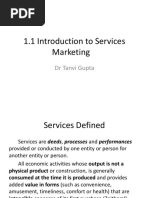 1.1 Introduction To Service Marketing