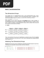 Week 3 - Prog2 - Two Dimensional Array