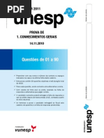 Unesp 2011 Prova