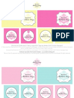 Mother's Day Printable Enclosure Cards, Gift Tags and Cupcake Toppers - 4 Colorways