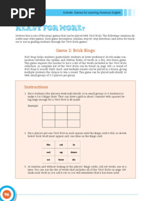 Word Bricks-word Brick Bingo Instructions