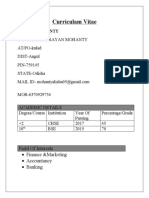 Curriculam Vitae: Alisha Mohanty