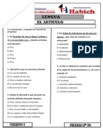 Semana - #06 - Año - Academico - 2021-Aula - Talento I - Lengua - El Articulo