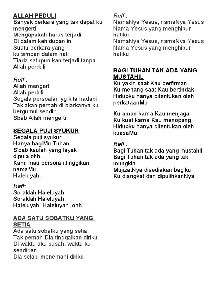 Lirik Lagu Pdf