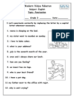 Punctuation Worksheet 20-21