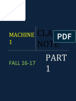 Machine 1 Mid Term Class Note (Part 1) - Fall 16-17