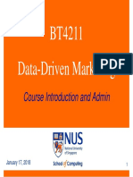 BT4211 Data-Driven Marketing: Course Introduction and Admin