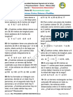 Razonamiento matemático y lógico en problemas de cortes, estacas, pastillas y probabilidad