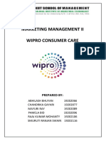 Marketing Management Ii Wipro Consumer Care: Prepared by