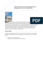 How Can Ms. Flores and Mr. Ericson Use The School Summary Data To Guide Their Efforts To Help Improve The Scores of Students With Disabilities?