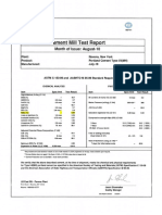 Portland Cement I-II Mill Cert