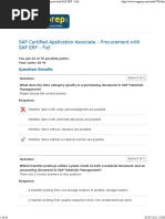 SAP Certified Application Associate - Procurement With Sap Erp - Full