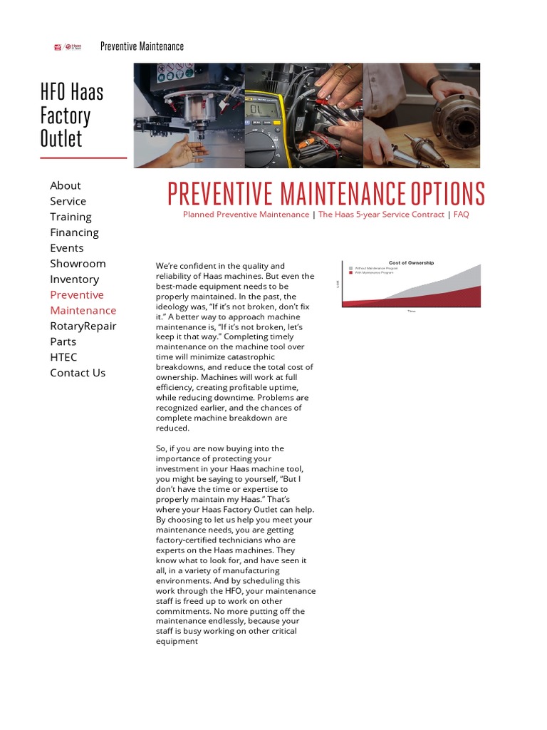 Preventive Maintenance Options HFO Haas Factory Outlet PDF