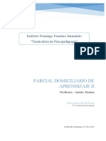 Parcial Domiciliario N°1 - Aprendizaje II - Santaromita