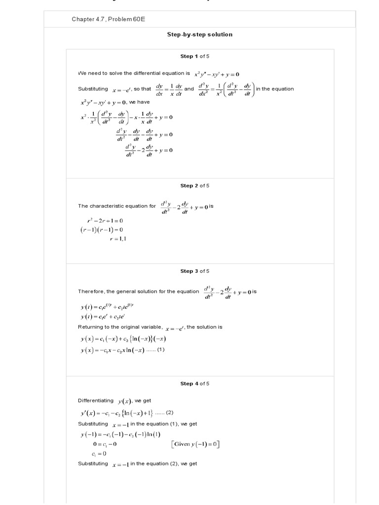 Differential Equations Solution | PDF