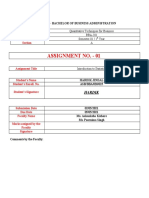 Assignment No. - 01: Program: - Subject Subject Code Semester/Year Section